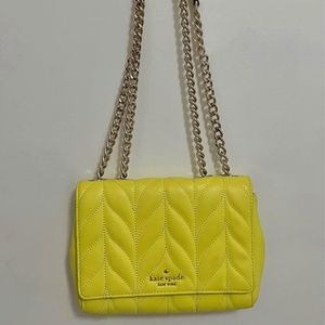 Kate Spade Briar Lane Quilted Mini Emelyn Shoulder Crossbody ~Limelight